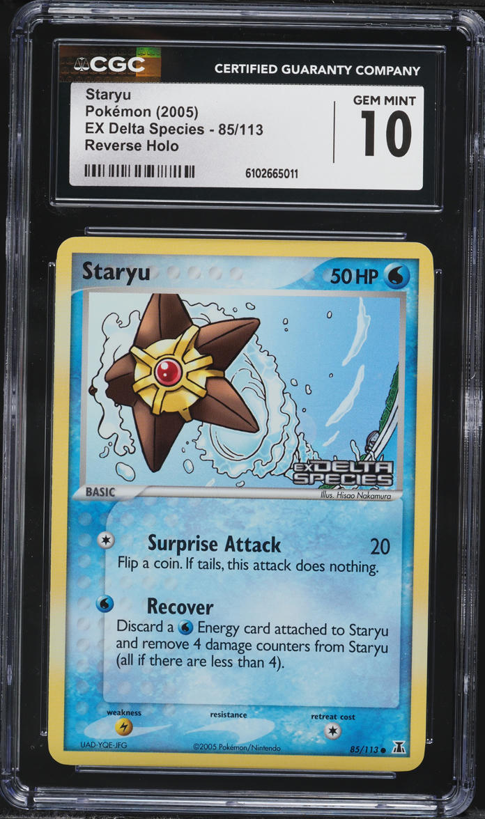 2005 Pokemon EX Delta Species Reverse Holo Staryu #85 CGC 10 GEM MINT