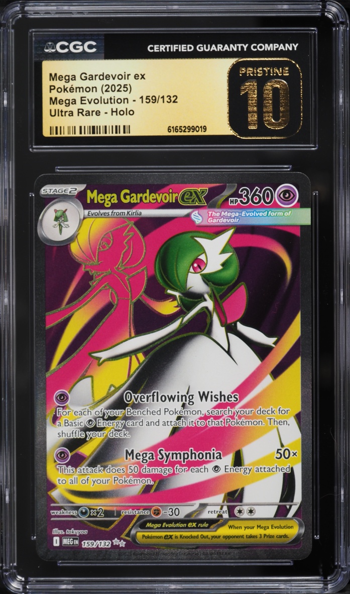 2025 Pokemon Mega Evolution Full Art Mega Gardevoir EX #159 CGC 10 PRISTINE