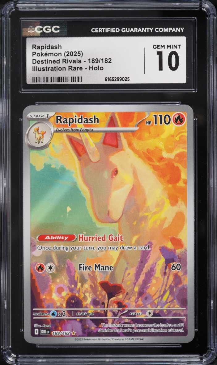 2025 Pokemon Scarlet & Violet Destined Rivals IR Rapidash #189 CGC 10 GEM MINT