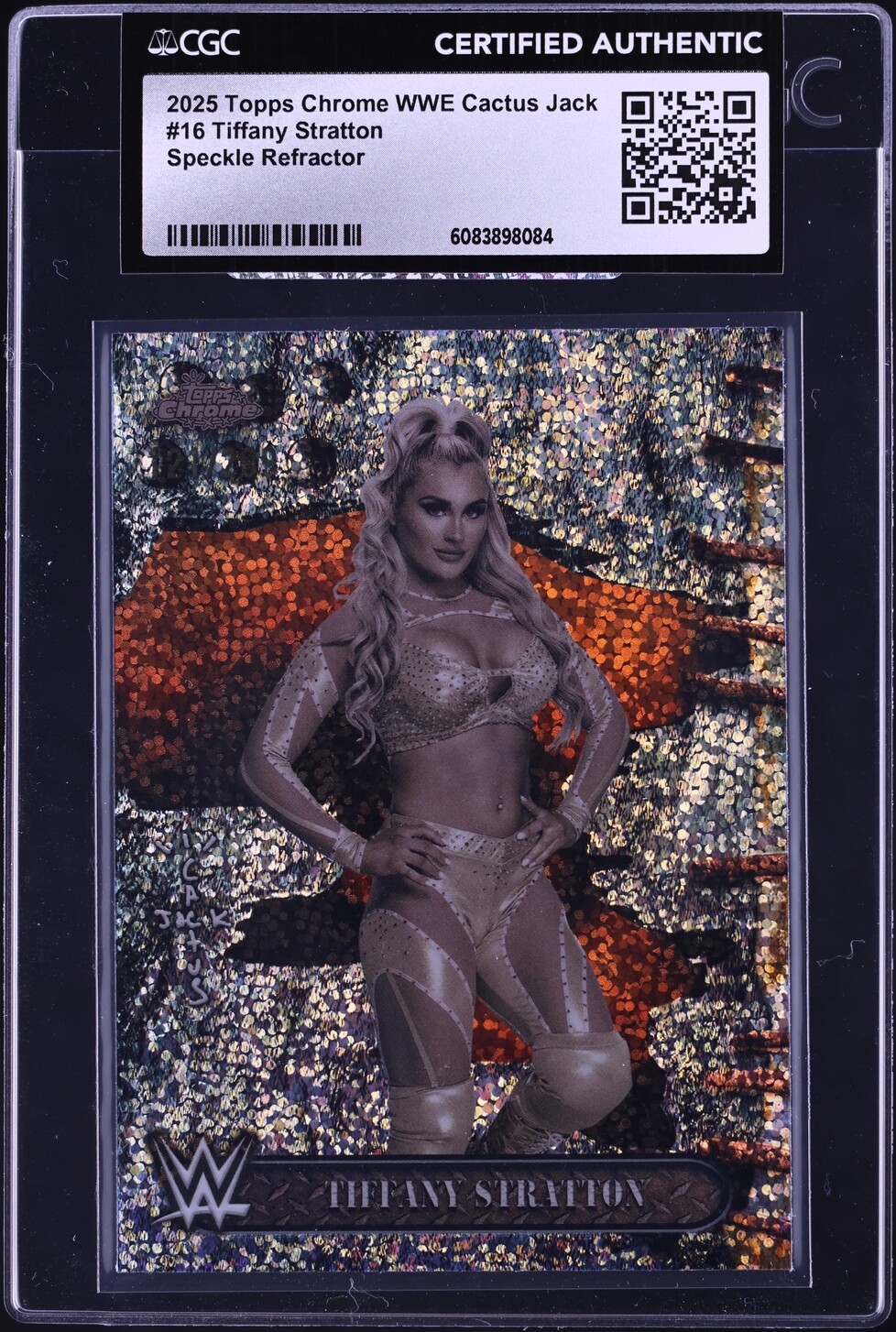 2025 Topps Chrome WWE Cactus Jack Speckle Refractor Tiffany Stratton ...