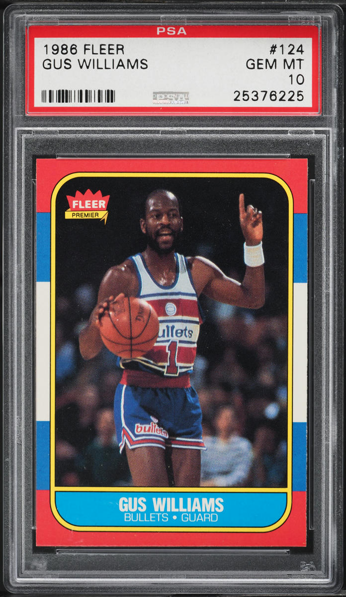 1986 Fleer Basketball Gus Williams ROOKIE #124 PSA 10 GEM MINT