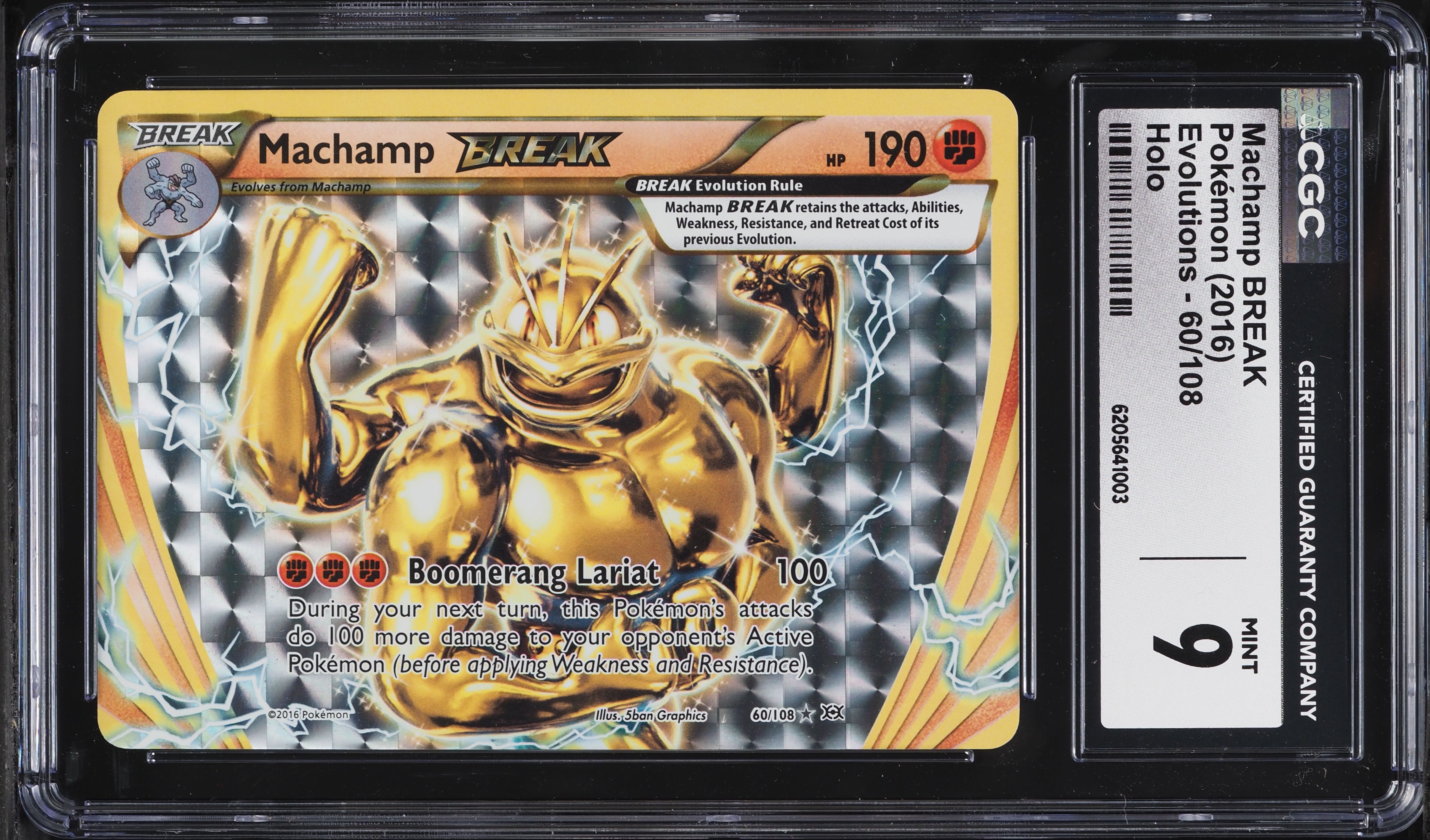 2016 Pokemon XY Evolutions Full Art Machamp BREAK #60 CGC 9 MINT