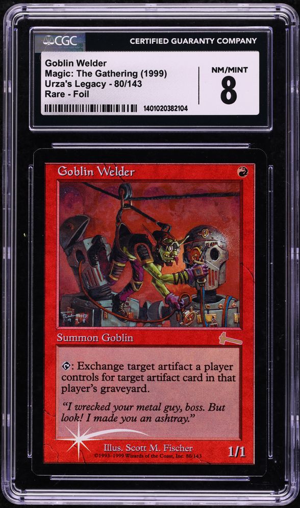 1999 Magic The Gathering MTG Urza's Legacy Foil Goblin Welder #80