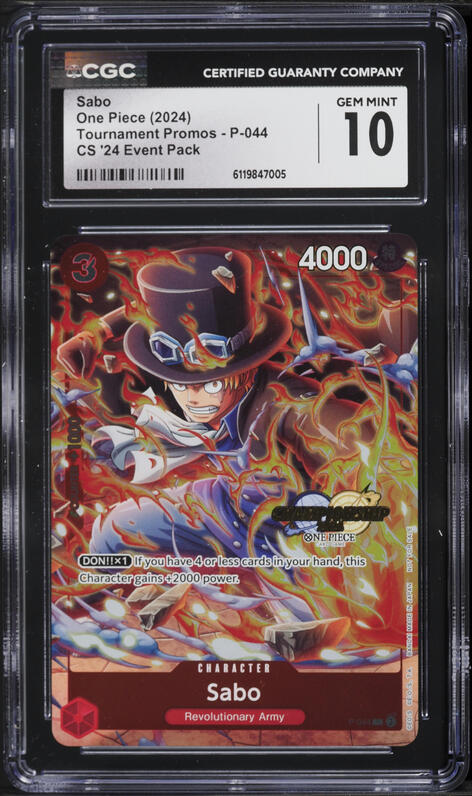 2024 One Piece Japanese 2nd Anniversary Set SR Sabo #OP04-083 CGC