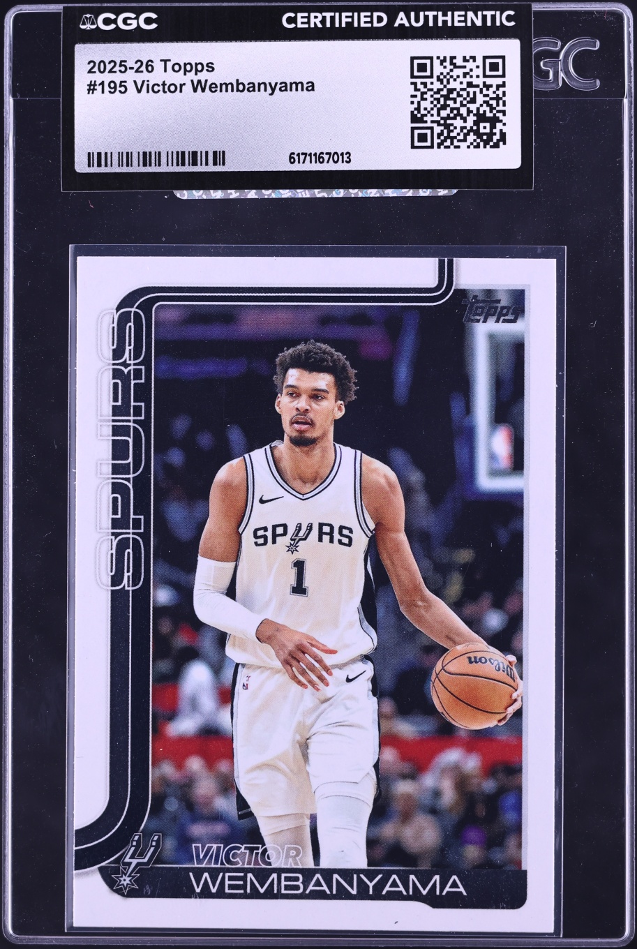 2025 Topps Basketball Victor Wembanyama #195 CGC AUTH
