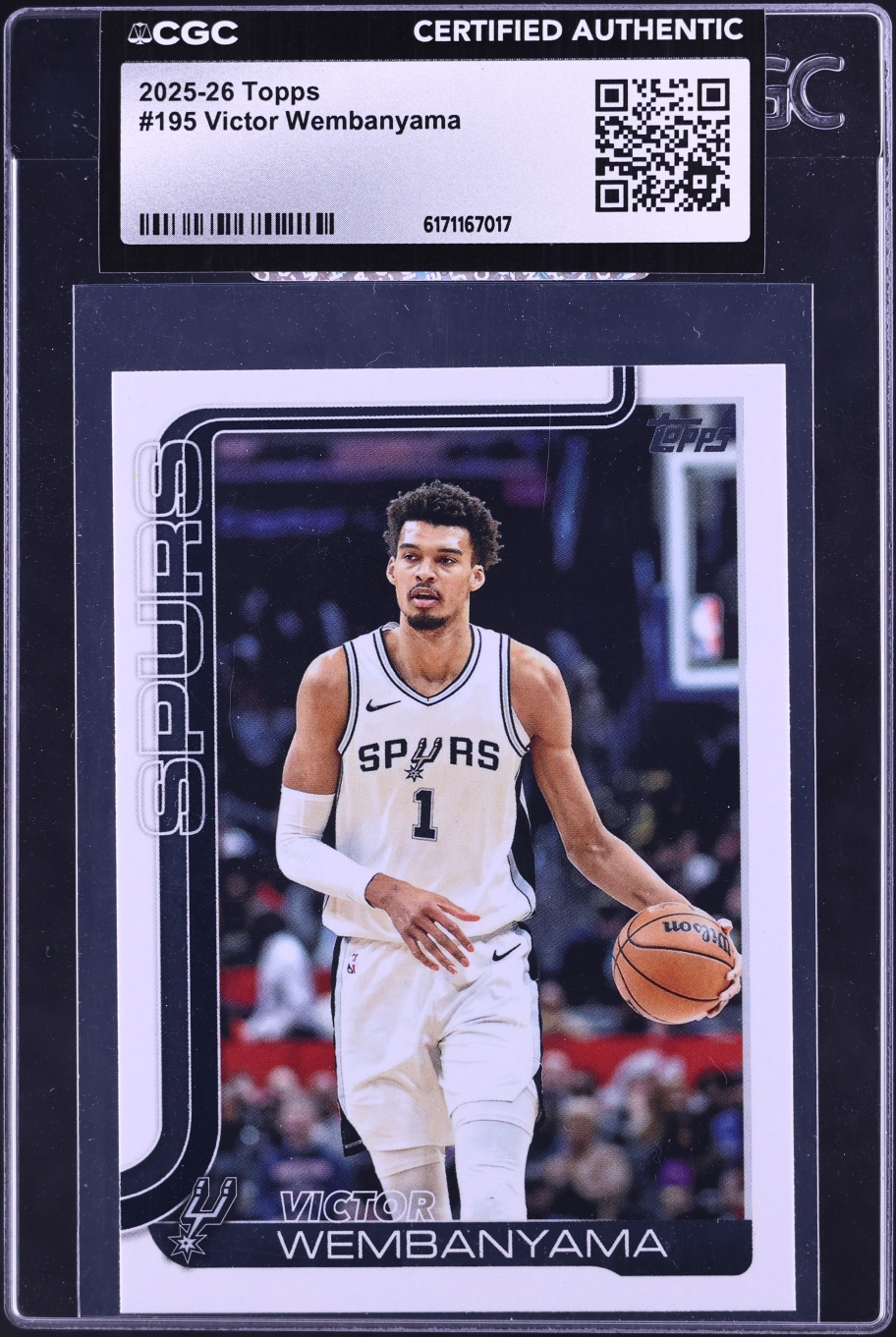 2025 Topps Basketball Victor Wembanyama #195 CGC AUTH