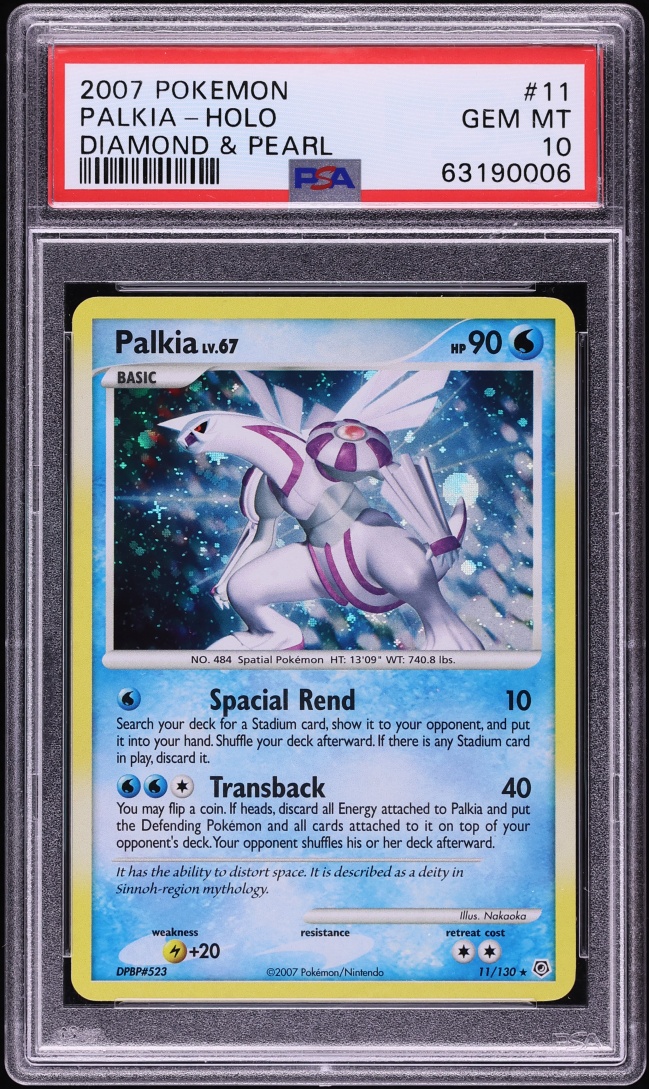 2007 Pokemon Diamond & Pearl Holo Palkia #11 PSA 10 GEM MINT