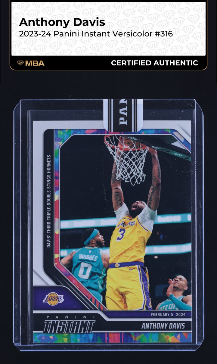 2023 Panini Instant Versicolor Anthony Davis 5/5 #316 MBA AUTH