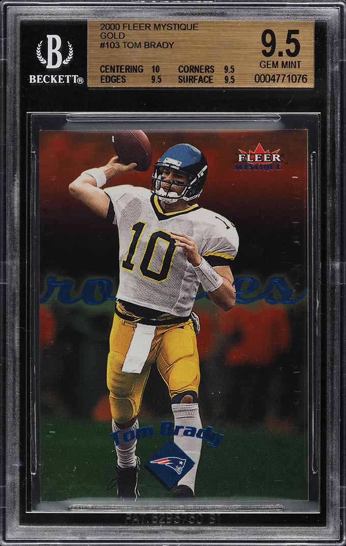 2000 Fleer Mystique Gold Tom Brady ROOKIE #103 BGS 9.5 GEM MINT