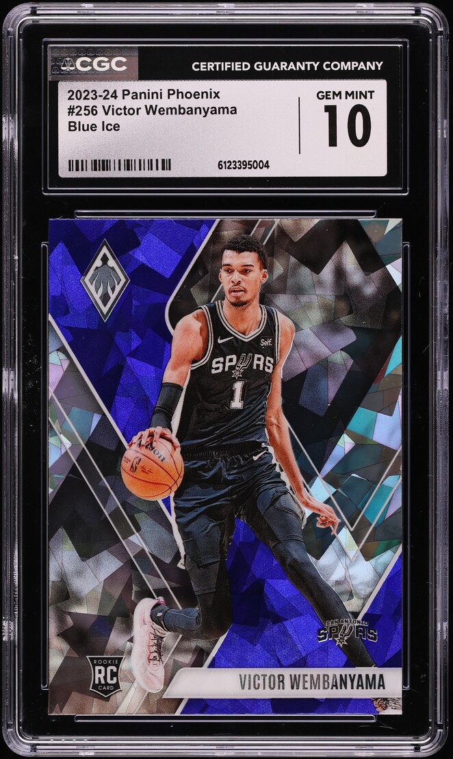 2023 Panini Phoenix Blue Ice Victor Wembanyama ROOKIE #256 CGC 10 GEM MINT