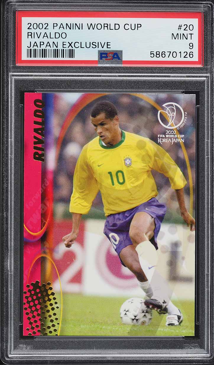 2002 Panini World Cup Japan Exclusive Rivaldo #20 PSA 9 MINT