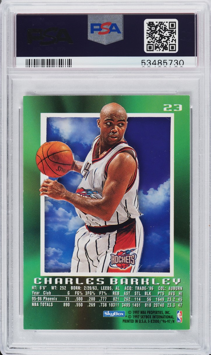 1998 Skybox E-X Century Charles Barkley #23 PSA 7 NRMT on Fanatics