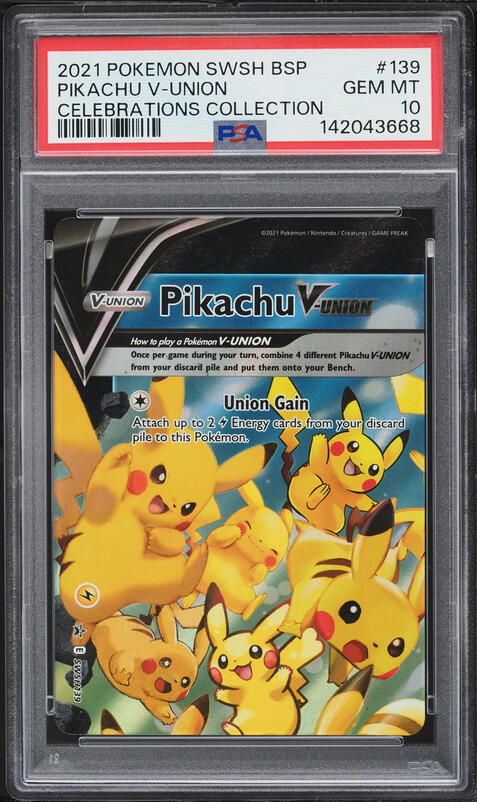 2021 Pokemon Sword & Shield Promo Celebrations Pikachu V-UNION