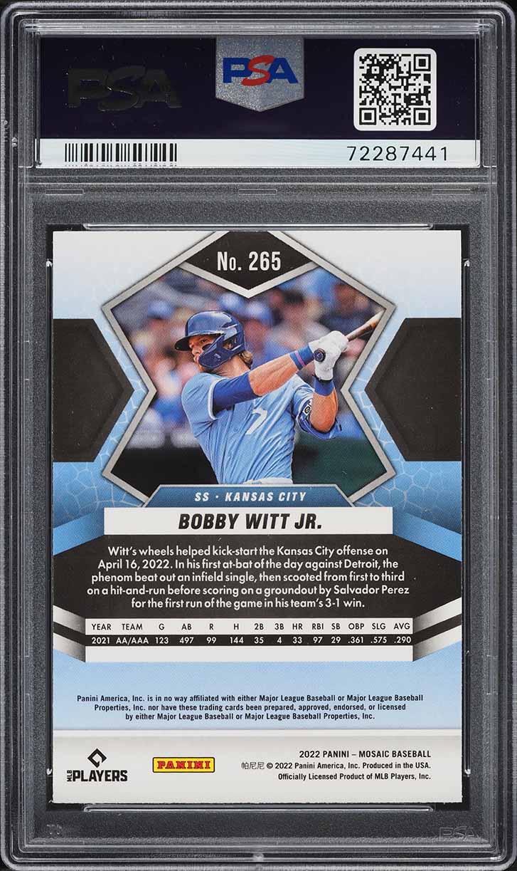 その他 MLB Bobby Witt Jr. PSA10 PSA 10 Bobby Witt Jr. 2022 Topps Series 2 Short Print Rookie