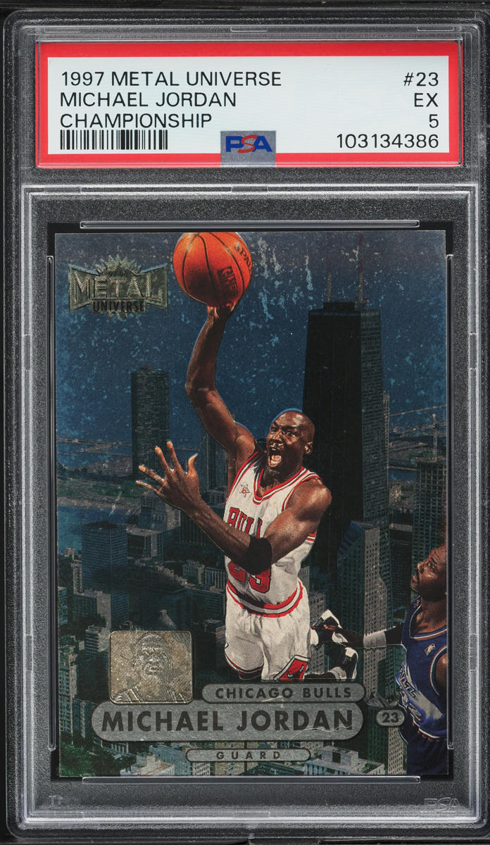 1997 Metal Universe Championship Michael Jordan #23 PSA 5 EX