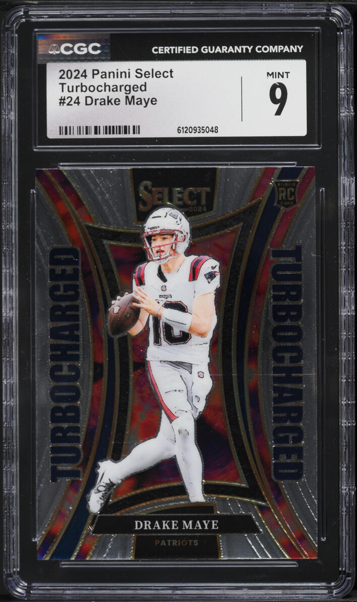 2024 Select Turbocharged Drake Maye ROOKIE #24 CGC 9 MINT