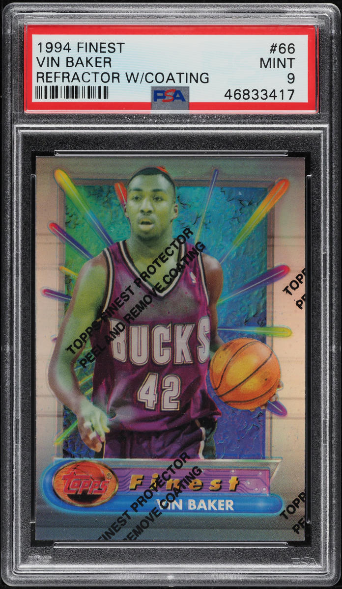 1994 Finest Refractor w/ Coating Vin Baker #66 PSA 9 MINT