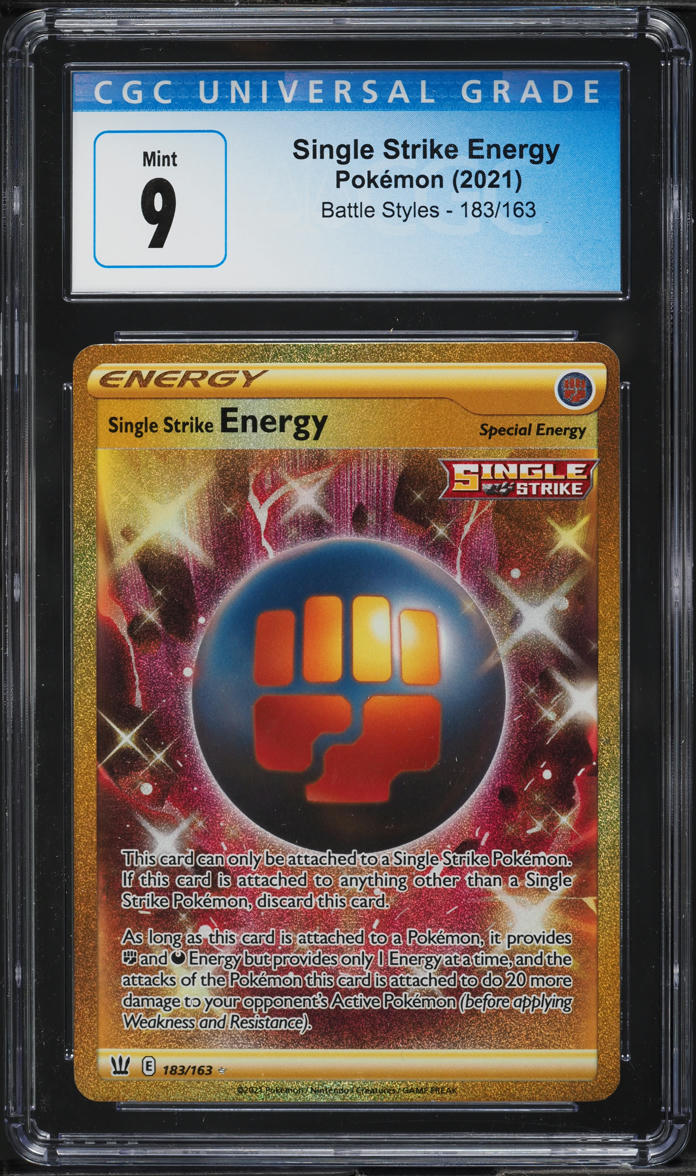 2021 Pokemon Sword & Shield Battle Styles Single Strike Energy #183 CGC 9 MINT