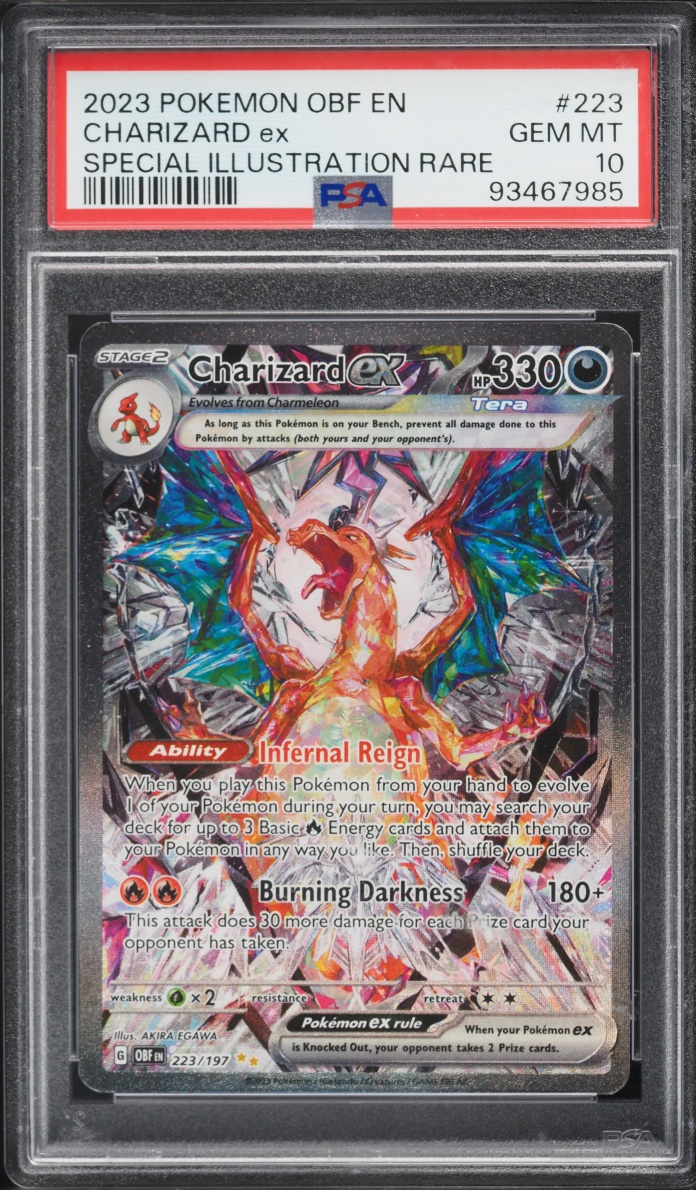 2023 Pokemon Scarlet & Violet Obsidian Flames SIR Charizard Ex #223 PSA 10 GEM MINT