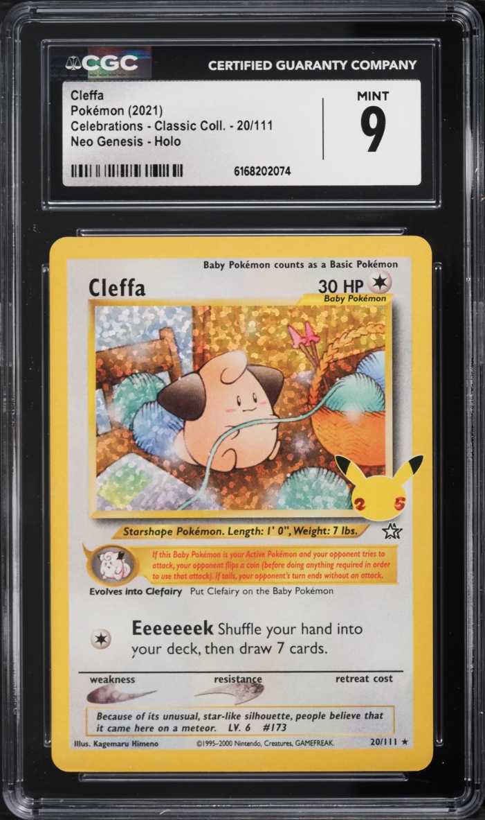 2021 Pokemon Sword & Shield Celebrations Classic Collection Holo Cleffa #20 CGC 9 MINT