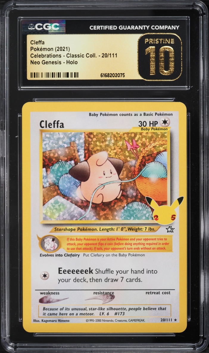 2021 Pokemon Sword & Shield Celebrations Classic Collection Holo Cleffa #20 CGC 10 PRISTINE