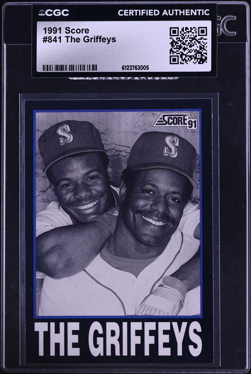 1991 Score The Griffeys Ken Griffey Sr. & Ken Griffey Jr. #841 CGC AUTH
