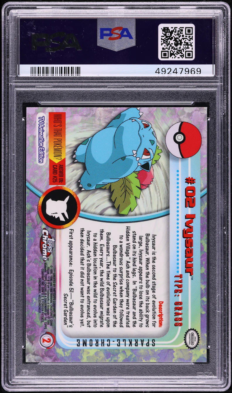 2000 Topps Chrome Pokemon Series 1 Sparkle Ivysaur #2 PSA 10 GEM MINT