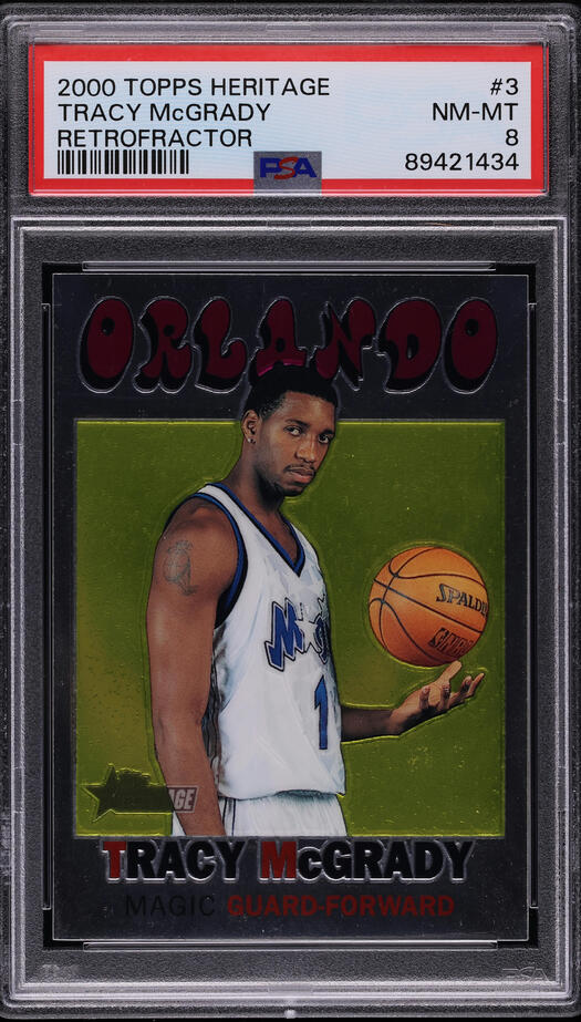 1997 Skybox Z-Force Rave Tracy McGrady ROOKIE /399 #172 PSA 7 NRMT