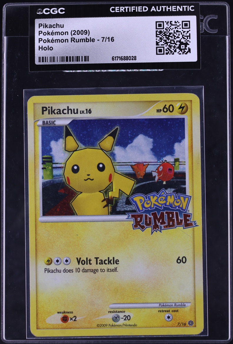 2009 Pokemon Platinum Rumble Holo Pikachu #7 CGC AUTH