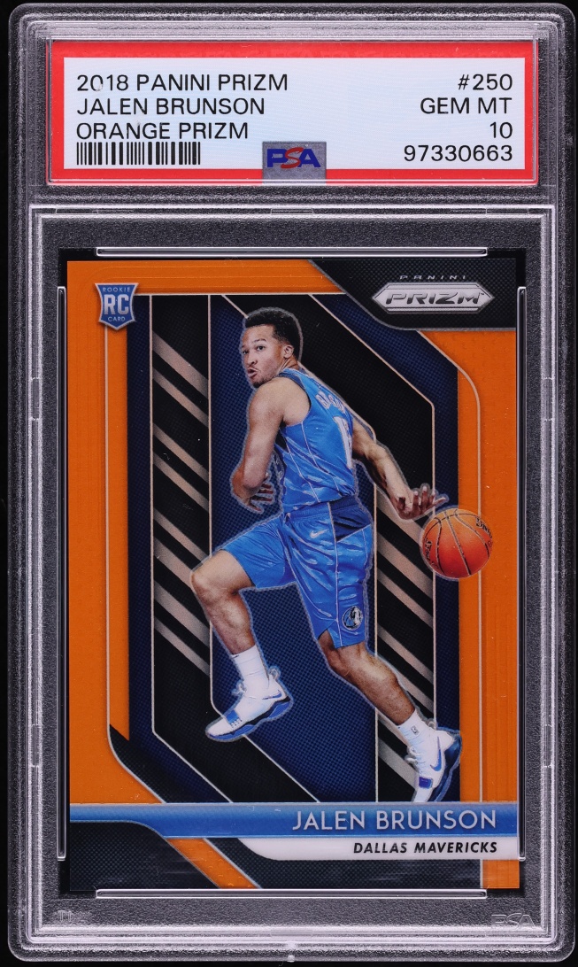 2018 Panini Prizm Orange Jalen Brunson ROOKIE /49 #250 PSA 10 GEM MINT
