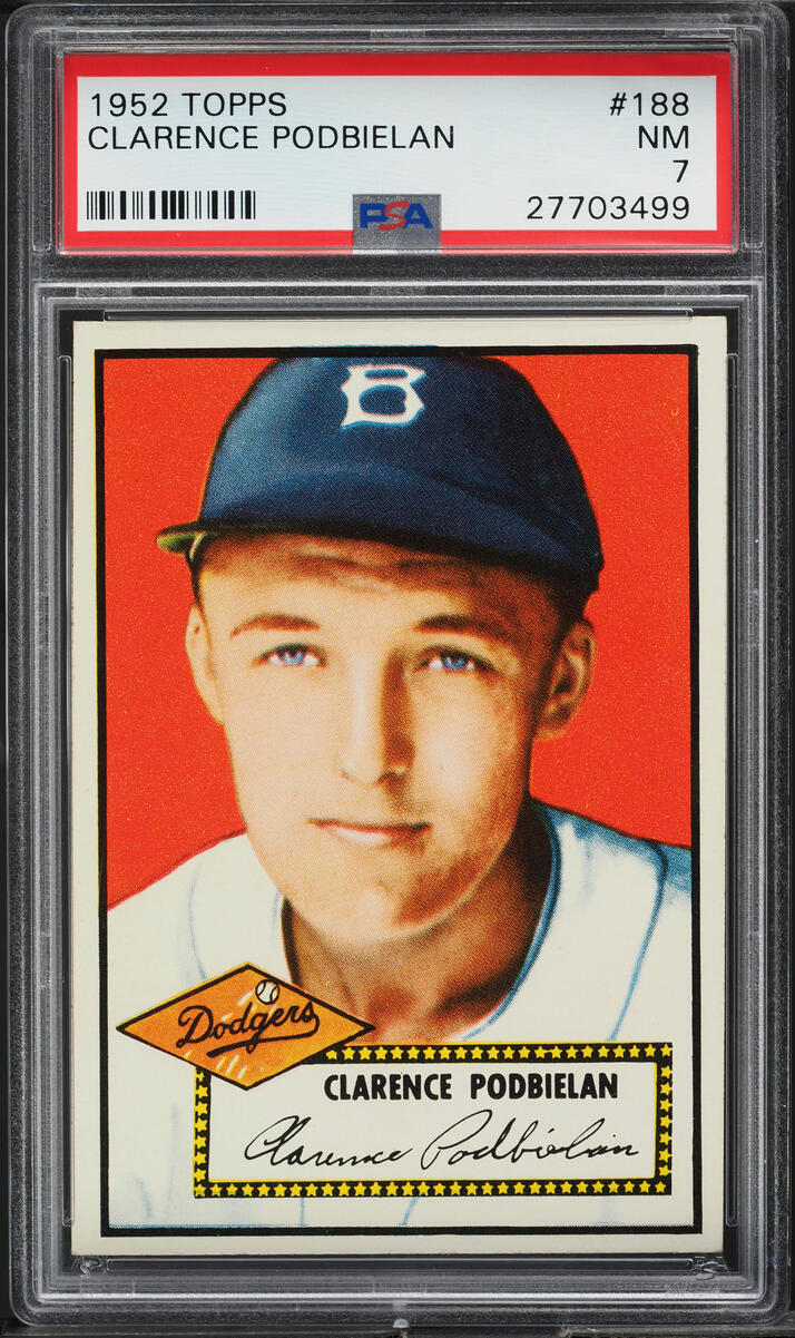 1952 Topps Clarence Podbielan #188 PSA 7 NRMT