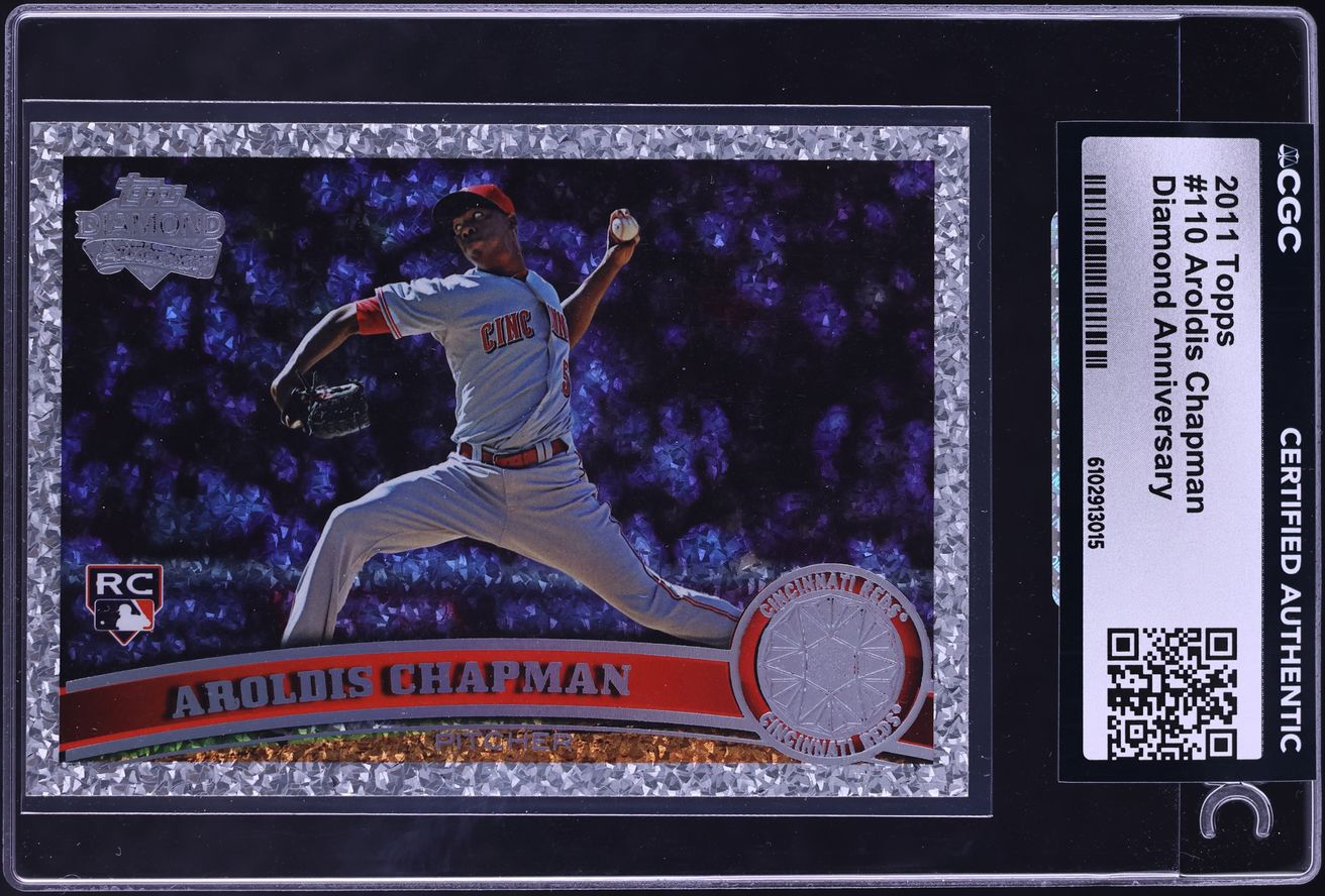 2011 Topps Diamond Anniversary Aroldis Chapman ROOKIE #110 CGC AUTH