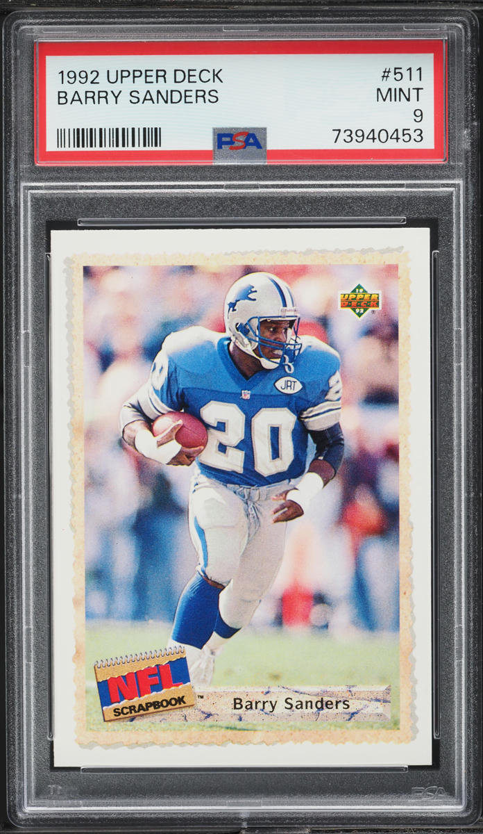 1992 Upper Deck Football Barry Sanders #511 PSA 9 MINT