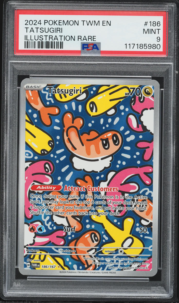 2024 Pokemon Scarlet & Violet Twilight Masquerade Tatsugiri #186 PSA 9 MINT