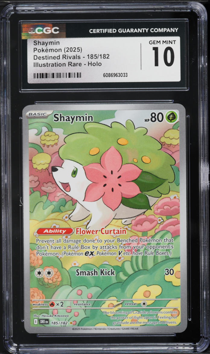2025 Pokemon Scarlet & Violet Destined Rivals IR Shaymin #185 CGC 10 GEM MINT