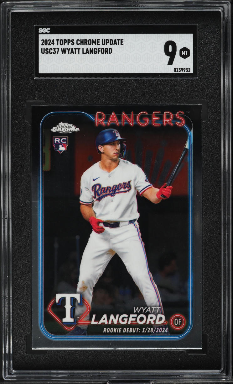 2024 Topps Chrome Update Wyatt Langford ROOKIE #USC37 SGC 9 MINT