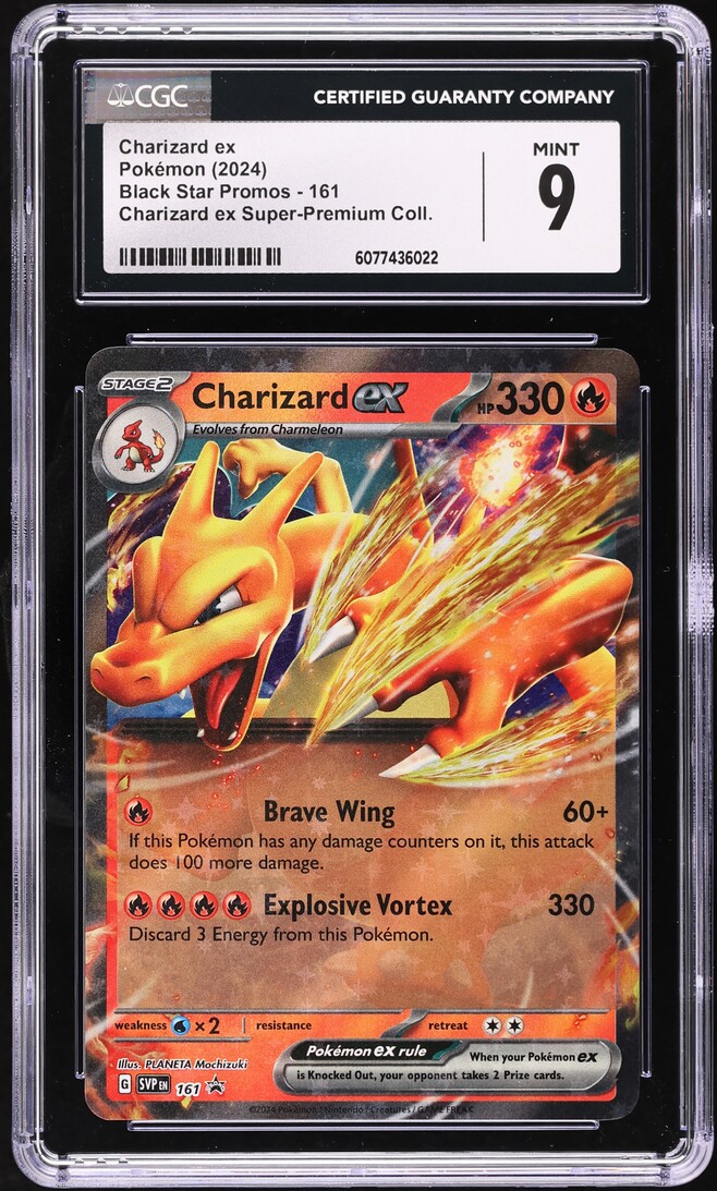 2024 Pokemon SV Black Star Promo Super Premium Charizard ex #161 CGC 9 MINT