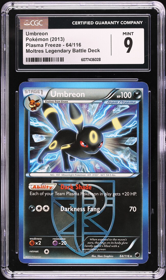 2013 Pokemon BW Plasma Freeze Legendary Battle Deck Umbreon #64 CGC 9 MINT