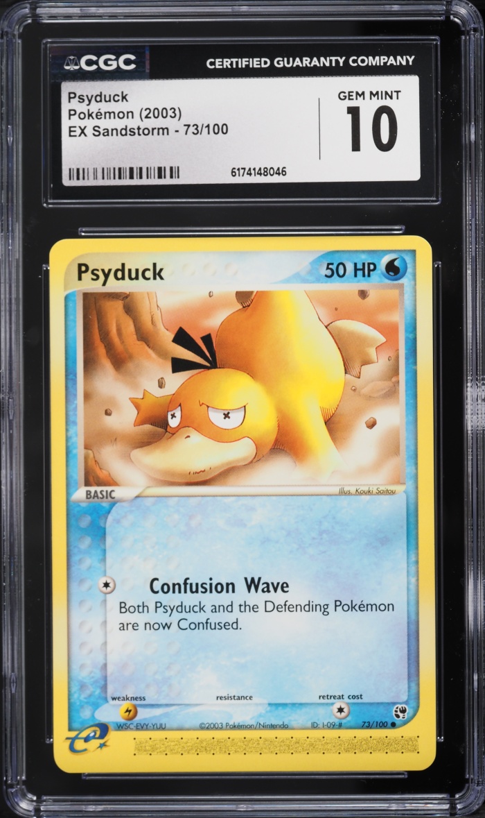 2003 Pokemon Ex Sandstorm Psyduck #73 CGC 10 GEM MINT