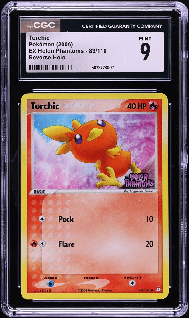 2006 Pokemon EX Holon Phantoms Reverse Holo Torchic #83 CGC 9 MINT
