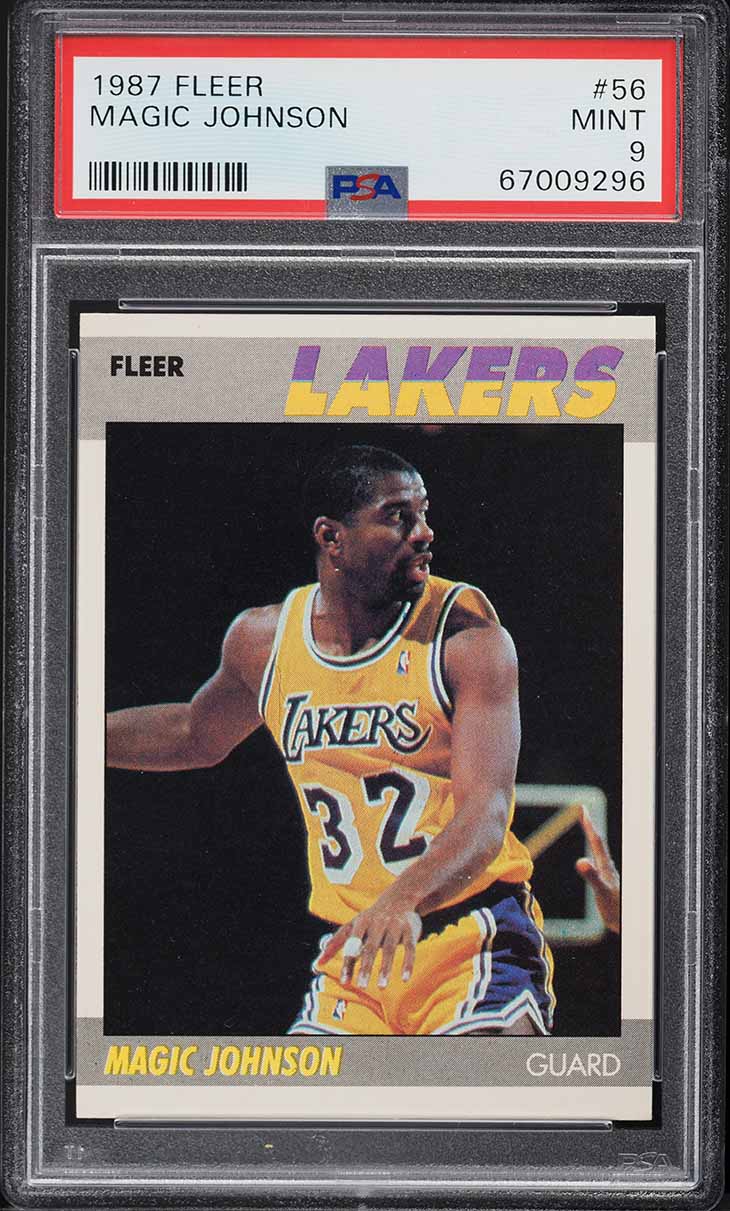 1987 Fleer Basketball Magic Johnson #56 PSA 9 MINT