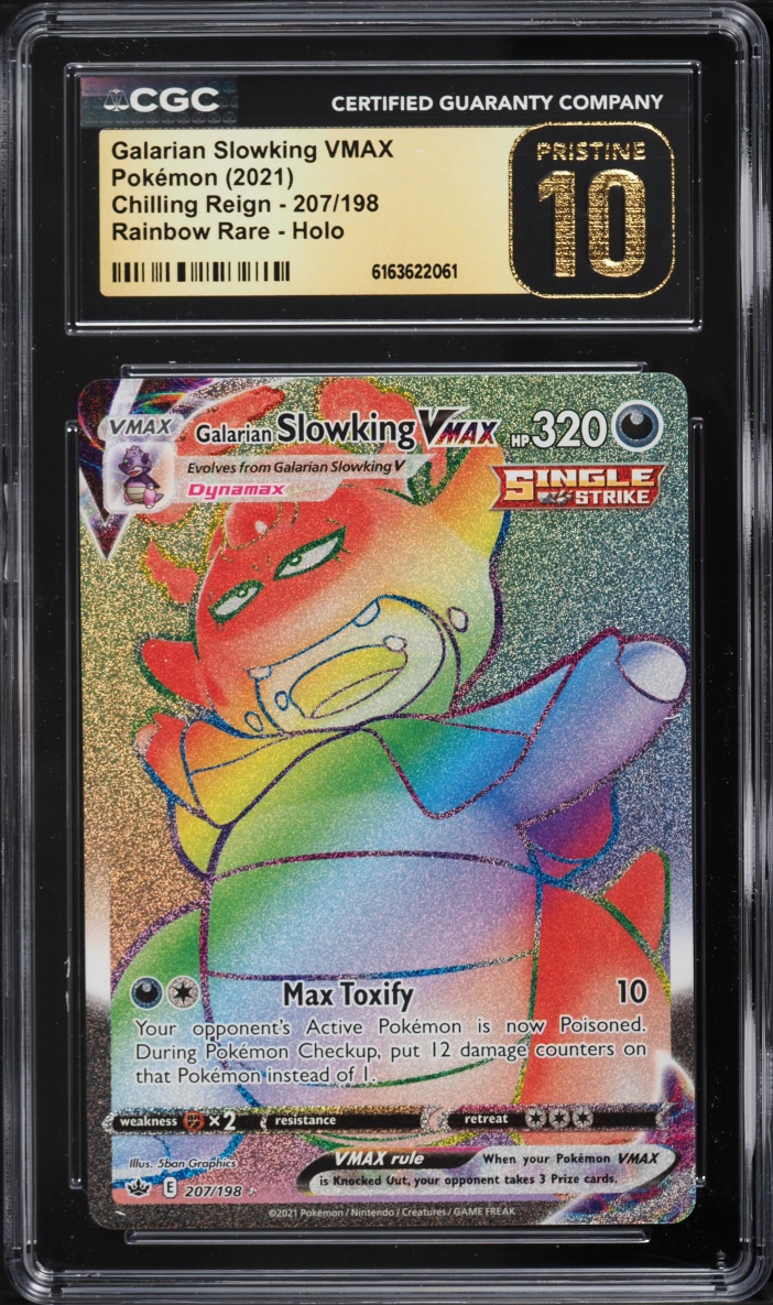 2021 Pokemon SWSH Chilling Reign Rainbow Rare Galarian Slowking VMAX #207 CGC 10 PRISTINE