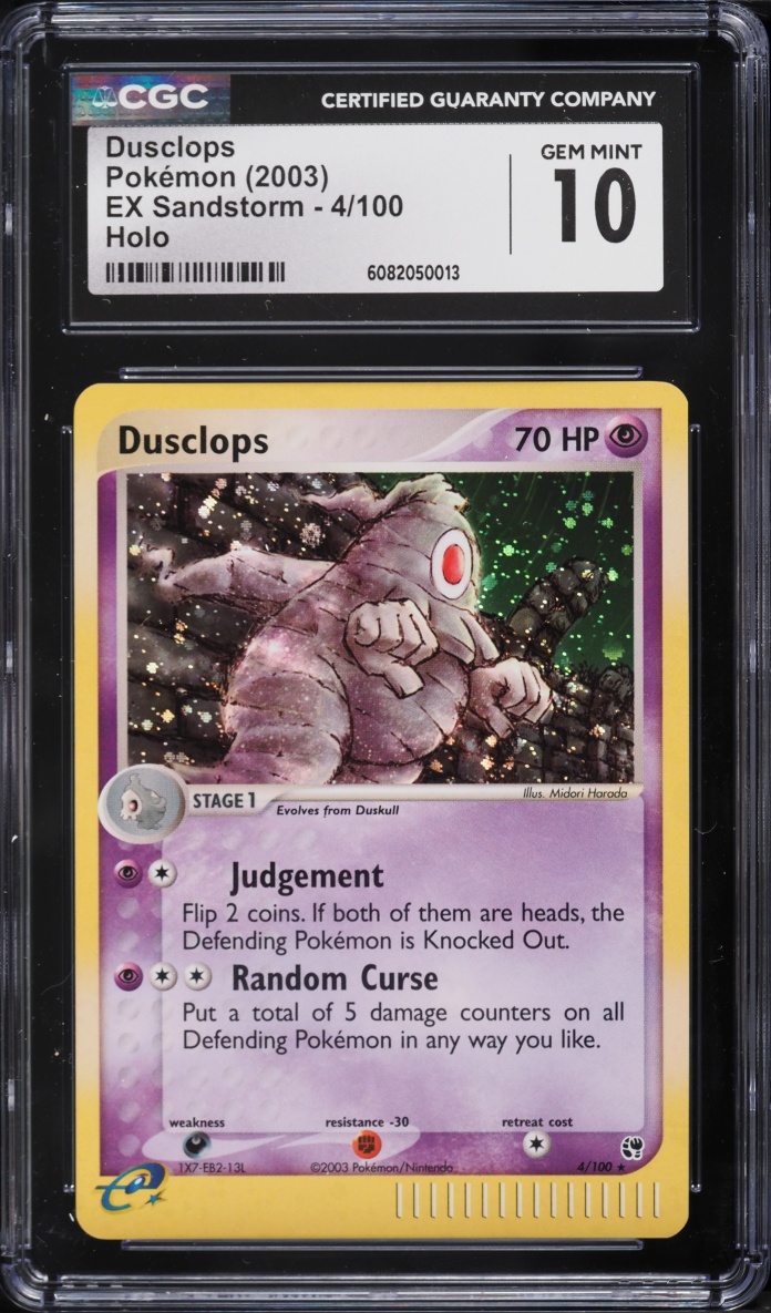 2003 Pokemon EX Sandstorm Holo Dusclops #4 CGC 10 GEM MINT