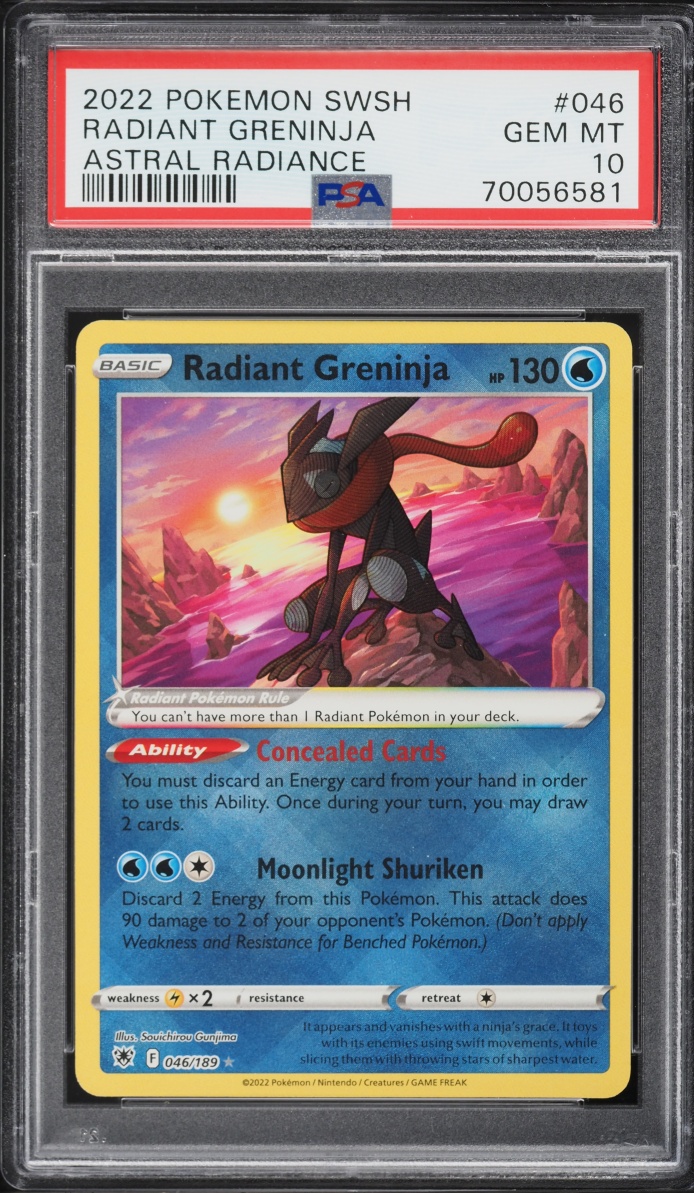 2022 Pokemon Sword & Shield Astral Radiance Holo Radiant Greninja #46 PSA 10 GEM MINT