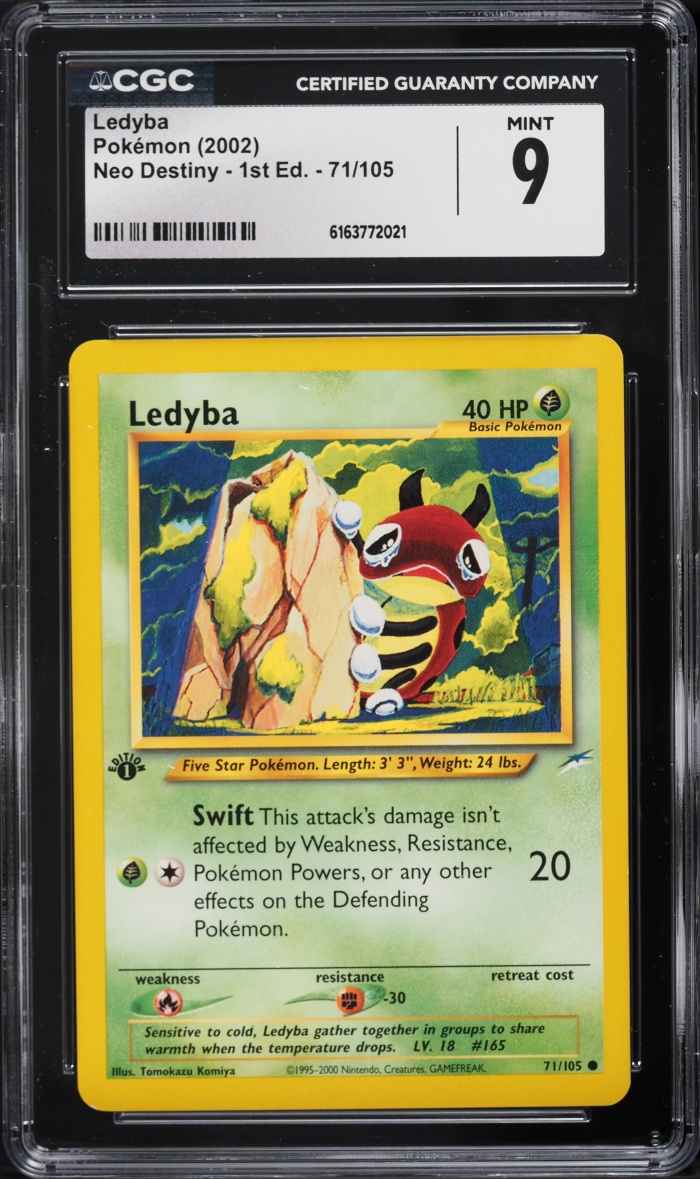 2002 Pokemon Neo Destiny 1st Edition Ledyba #71 CGC 9 MINT