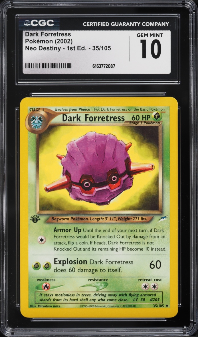 2002 Pokemon Neo Destiny 1st Edition Dark Forretress #35 CGC 10 GEM MINT