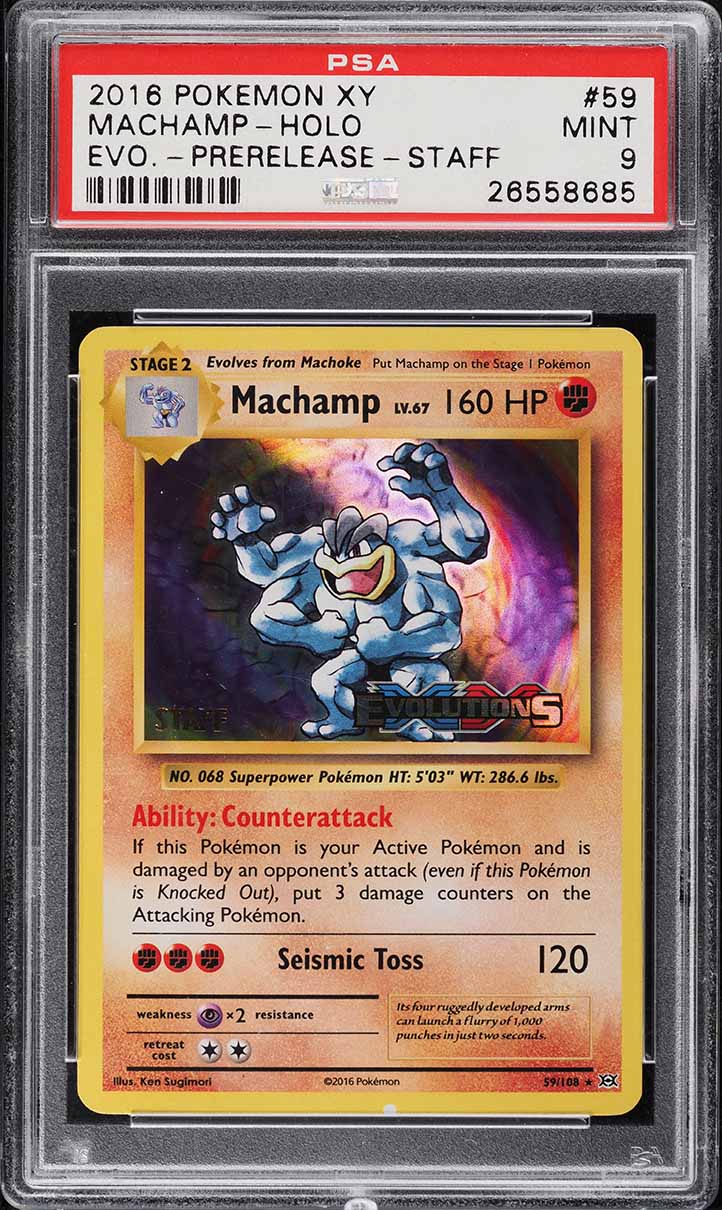 2016 Pokemon Japanese 20th Anniversary 1st Edition Holo Machamp