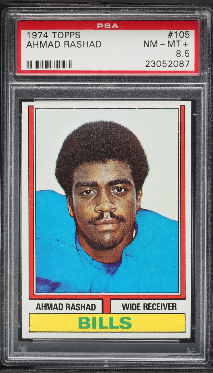 1974 Topps Football Ahmad Rashad ROOKIE #105 PSA 8.5 NM-MT+