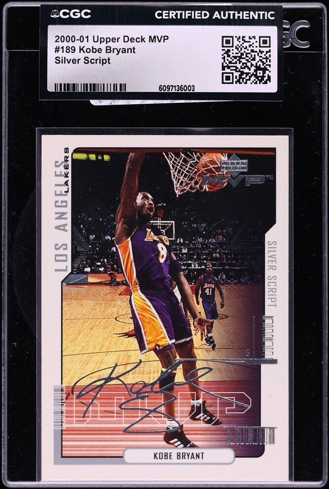 2000 Upper Deck MVP Silver Script Kobe Bryant #189 CGC AUTH