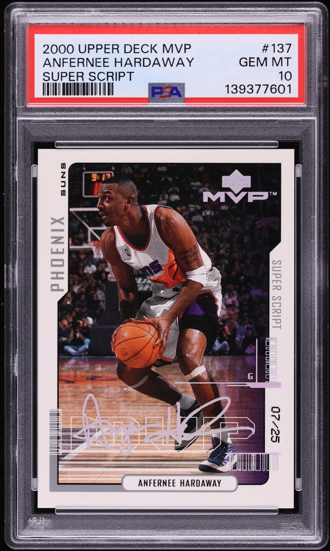 2000 Upper Deck MVP Super Script Anfernee Hardaway /25 #137 PSA 10 GEM MINT - Photo 1